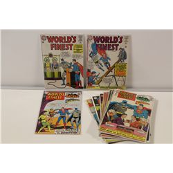 WORLD'S FINEST #147-188 (1965-69) SILVER AGE RUN OF 12 ISSUES, NO DUPLICATES. MIXED GRADES,