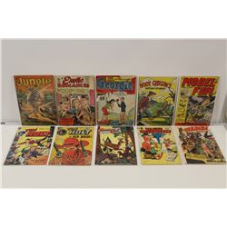 10 GOLDEN AGE CLASSICS (1943-55) 10 DIFFERENT COMICS FROM THE GOLDEN AGE! INCLUDES JUNGLE COMICS #48