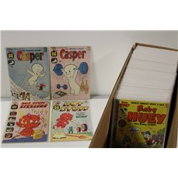 VINTAGE HARVEY COMICS RUNS & TITLES LONG BOX (1960'S-80'S) NO DUPLICATES, MANY GIANTS.  INCLUDES