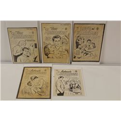 5 ORIGINAL ART JOE SIMON ROMANCE COVER-STATS (1960'S) FROM THE LATE COMIC LEGEND JOE SIMON'S