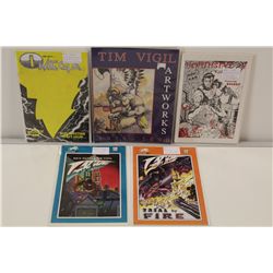 TIM VIGIL SIGNED LIMITED EDITION GROUP LOT (1986-91) 4 SIGNED COMICS FROM GRAPHIC & GORY