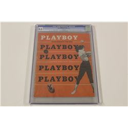 PLAYBOY VOL. 1 #4 CGC 4.0 (VG) (1954) WITH WHITE PAGES & 60 YEARS OLD, THIS IS THE 4TH ISSUE EVER