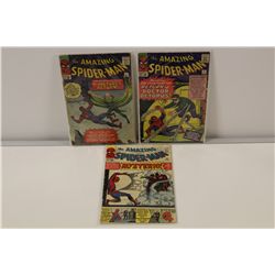 AMAZING SPIDER-MAN #7, 11 &13 (1963-64) #7 - 2ND APP. VULTURE, #11 - 2ND APP. DOC OCK, #13 - 1ST APP
