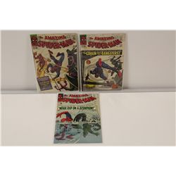 AMAZING SPIDER-MAN #21, 23 & 29 (1965-66) #21 - 1ST APP. BEETLE, #23 - 3RD APP. GREEN GOBLIN, #29