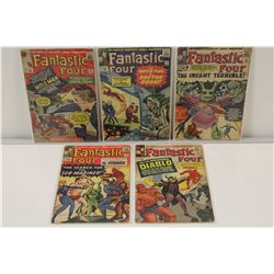 FANTASTIC FOUR #22, 23, 24, 27 & 30 (1964) SILVER AGE RUN OF 5 EARLY FF'S - #27 - 1ST DR. STRANGE