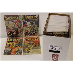 SILVER & BRONZE SHORT BOX OF RUNS & TITLES  (1960'S-70'S) 'A-F' - AVENGERS, DAREDEVIL #2, ETC. LOWER