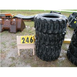 (4) 12 x 16.5 skid steer tires -SOLD X 4