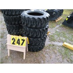 (4) 10 x 16.5 skid steer tires -SOLD X 4
