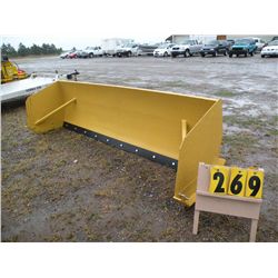 10 ft skid loader mount pusher w/metal cutting edge -New