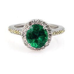 Genuine 2.00 ctw Emerald (Beryl) Ring 14Kt