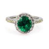 Image 1 : Genuine 2.00 ctw Emerald (Beryl) Ring 14Kt