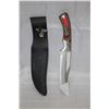 Image 2 : HUNTING KNIFE 9 1/2" PAKKAWOOD HANDLE WITH SHEATH