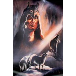 Indian Chief And Wolves