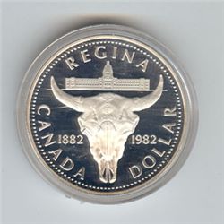 Canada 1982 silver dollar, Regina