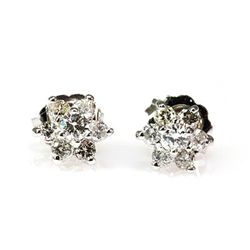 Genuine Diamond 0.56Ctw Diamond Earring 14K