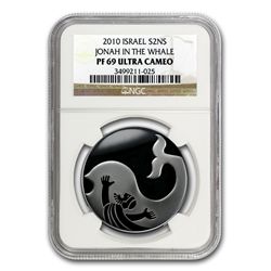 2010 Israel Jonah in the Whale Silver 2 NIS PF-69 NGC U