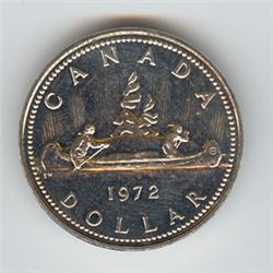 Canada 1972 silver dollar, Voyageur