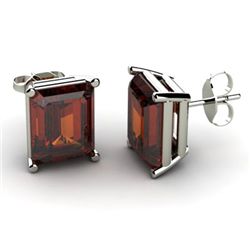 Genuine 3.40 ctw Garnet Earring 14k W/Y Gold