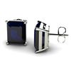 Genuine 3.50 ctw Sapphire Earring 14k W/Y Gold