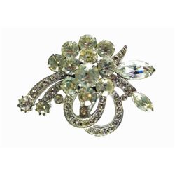 Signed Vintage EISENBERG ICE Brooch! Beautiful Rhinestones!