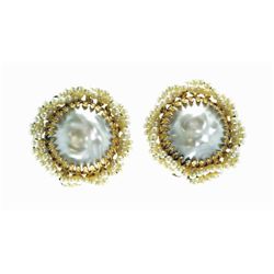 Vintage clip back earrings, not signed but they look like W. Germany