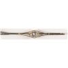Image 1 : Antique Bar Pin with Antique Rose Cut Diamond in center