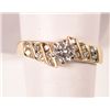 Image 1 : Pre-owned Diamond Ring, Center Diamond is .46 ct