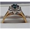 Image 3 : 1 ctw. Created Emerald & Diamond 10K Gold Ring