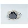 Image 1 : Large 5 ct. Genuine Sapphire and Diamond Ring