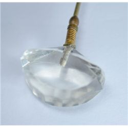 Early Century clear Lucite Hat Pin