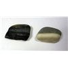Image 1 : 2-Mineral Rocks Ohio Origin Graphite & Calsite or Quartz