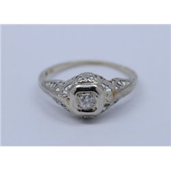 18 kt Ladies Antique Edwardian Style Diamond Ring