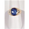 Image 1 : 10 kt Blue Lindy Star ring with Diamond accents. size 9 1/2.