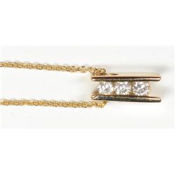 14kt Diamond ladder Pendant.