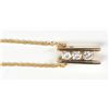 Image 1 : 14kt Diamond ladder Pendant.