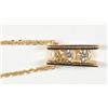Image 2 : 14kt Diamond ladder Pendant.