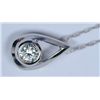 Image 1 : 14 kt Diamond Teardrop Pendant