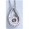 Image 3 : 14 kt Diamond Teardrop Pendant