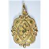 Image 1 : 14Kt Gold And Cabochon Peridot Pendant
