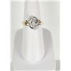 Image 1 : 14 kt two-toned diamond ring. size 8.