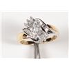 Image 3 : 14 kt two-toned diamond ring. size 8.