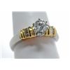 Image 1 : Platinum and 18kt Yellow Gold Diamond Ring