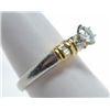 Image 2 : Platinum and 18kt Yellow Gold Diamond Ring