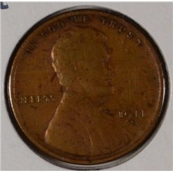 1911-S LINCOLN CENT FINE