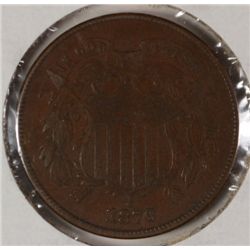 1870 TWO CENT PC XF+