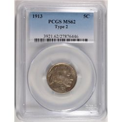 1913 T2 BUFFALO NICKEL PCGS MS62