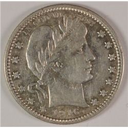 1916 D/D BARBER QUARTER MS63