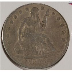 1853 SEATED HALF DOLLAR F/VF