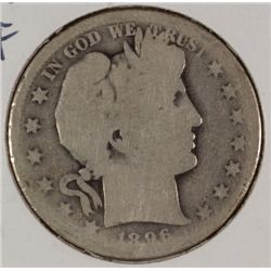1896-S BARBER HALF DOLLAR AG/GOOD