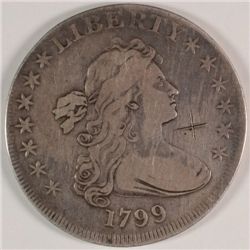 1799 BUST DOLLAR F/VF (DAMAGED)